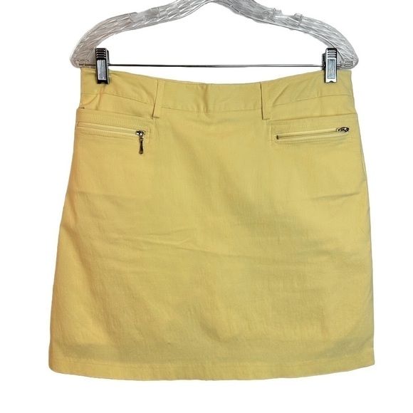 Golf Skort by Sport Haley Butter Yellow with 5 Pockets 8 - Picture 1 of 7